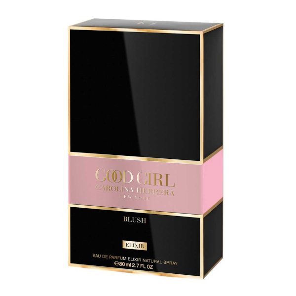 Good Girl Blush Elixir Eau de Parfum by Carolina Herrera is a fragrance for women. This is a new fragrance. Good Girl Blush Elixir Eau de Parfum was launched in 2024. Top notes are Bergamot and Mandarin Orange; middle notes are Ylang Ylang and Rose; base notes are Vanilla and Patchouli. dscent gallery good girl blush elixir